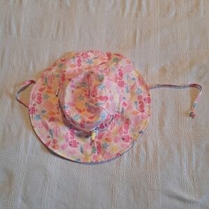 I Play girls 2T-4T UPF 50+ swim sun hat, chin ties